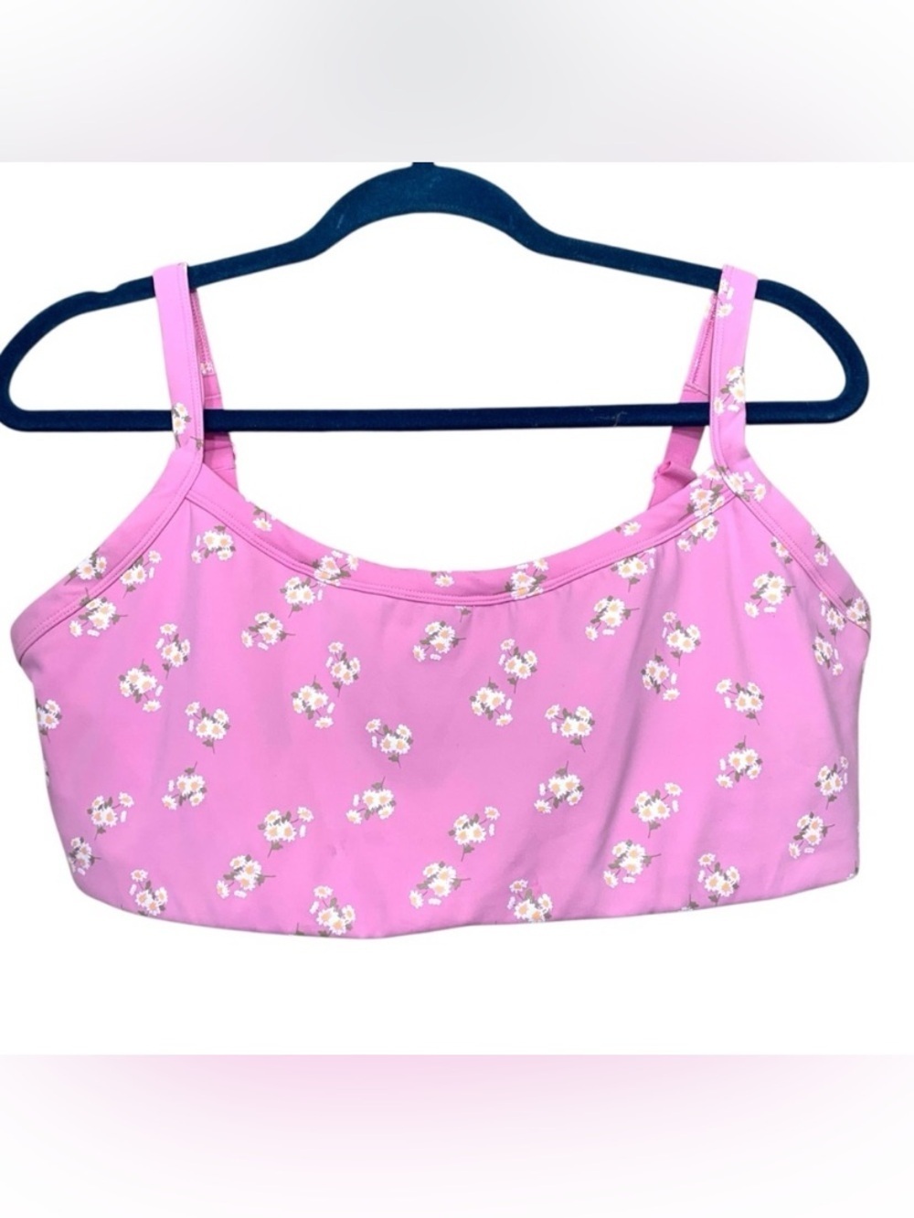 Aerie Offline Pink Floral Sport Bra Bralette Stretch Medium Support Sz XXL